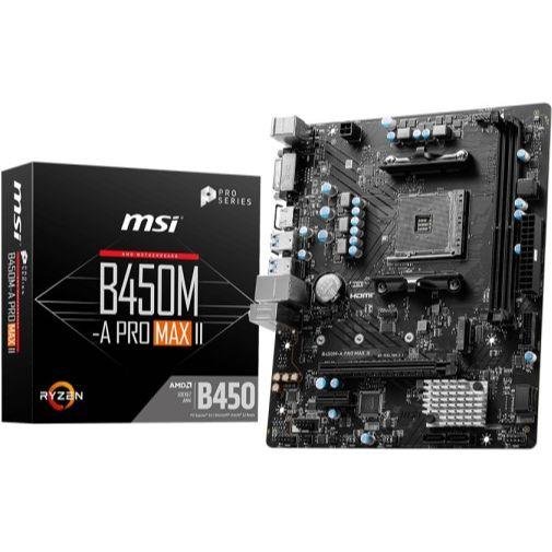 MSI B450M-A Pro Max II ProSeries Motherboard MSI B450M-A Pro Max II Pro Series Motherboard