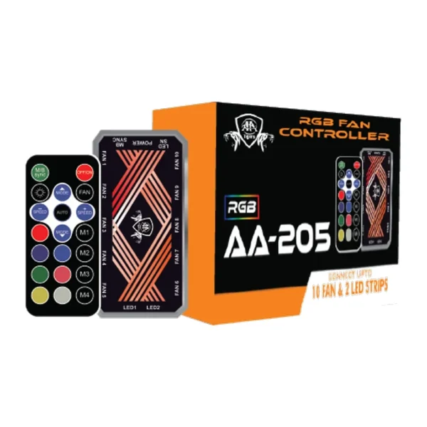 AA-Tigers AA-205 Addressable RGB Fan Controller with Remote