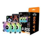 AA-Tigers AA-305 Spider Wings 120mm RGB Fan Kit (3 Fans with Remote)