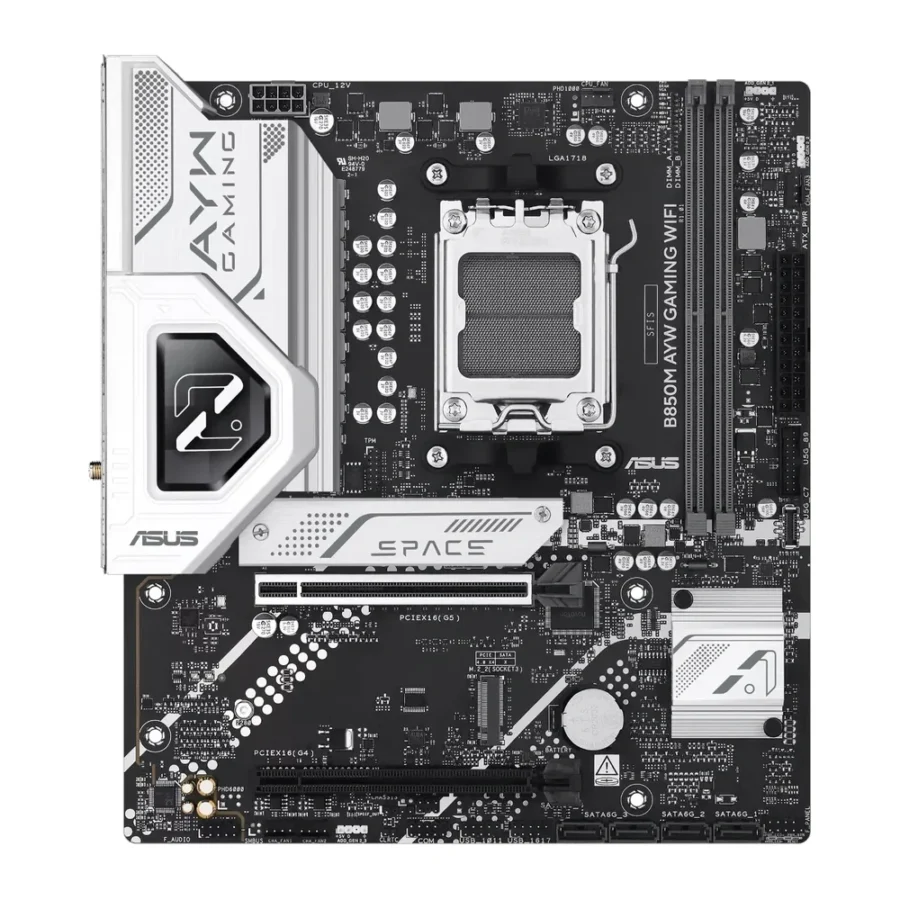 ASUS B850M AYW Gaming WiFi AMD AM5 DDR5 microATX Motherboard