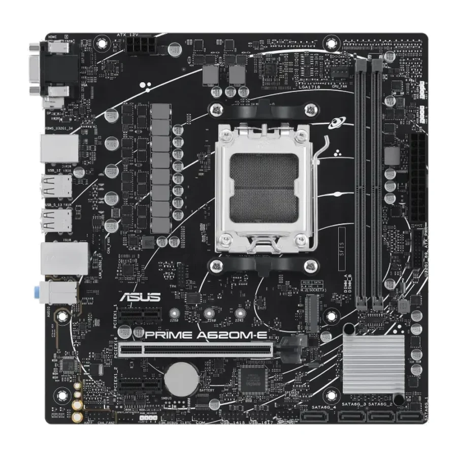 ASUS PRIME A620M-E AMD A620 AM5 DDR5 Micro-ATX Motherboard