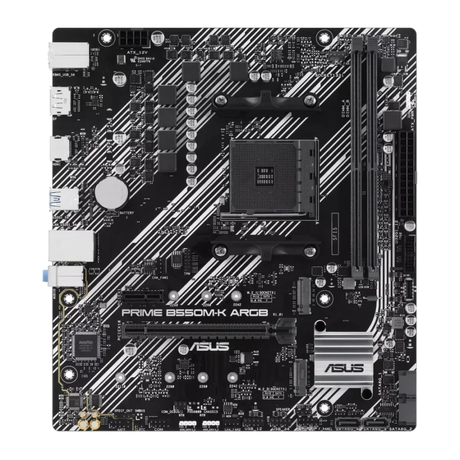 ASUS Prime B550M-K ARGB DDR4 AMD AM4 microATX Motherboard