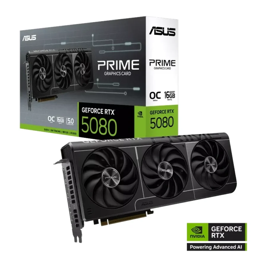 ASUS Prime GeForce RTX 5080 OC Edition 16GB GDDR7 Graphics Card