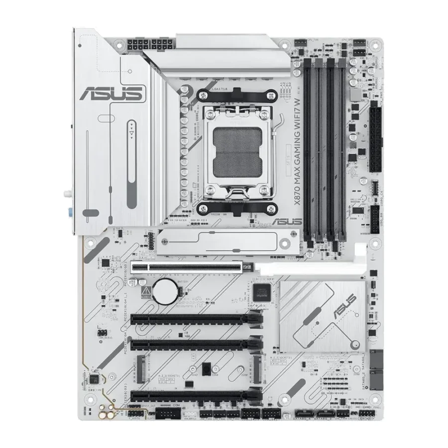 ASUS X870 MAX Gaming WiFi7 W DDR5 AMD AM5 ATX Motherboard (White)