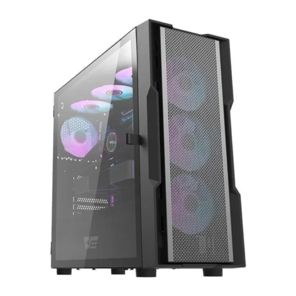 DarkFlash DK431 ARGB ATX Mid-Tower Gaming Case – Black