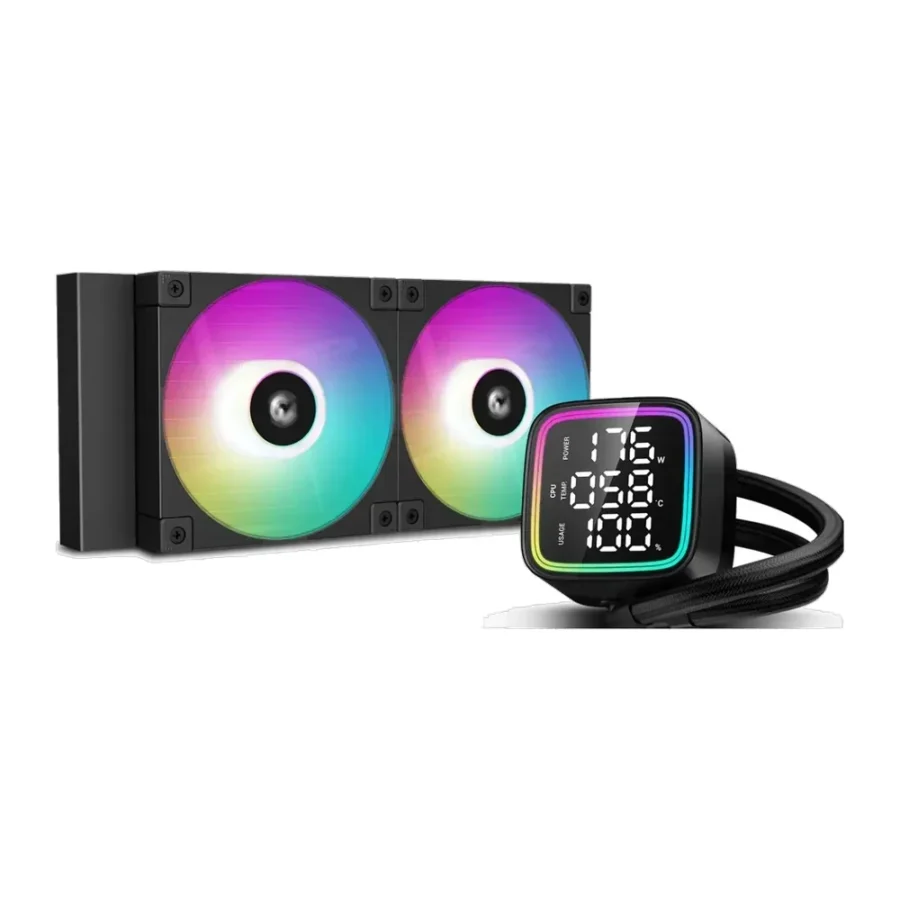 DeepCool LD240 Black CPU Liquid Cooler with Status Display