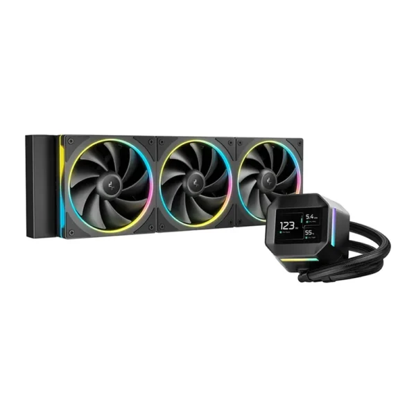 DeepCool LM360 ARGB 360mm AIO Liquid CPU Cooler with 2.4-Inch IPS Display