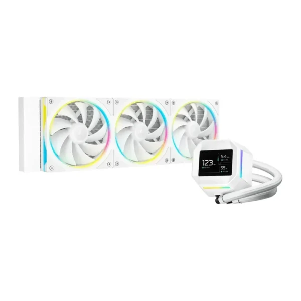 DeepCool LM360 WH 360mm AIO Liquid CPU Cooler with 2.4-Inch IPS Display