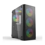 EASE EC144B Tempered Glass E-ATX Gaming Case with 4x 140mm RGB Fans