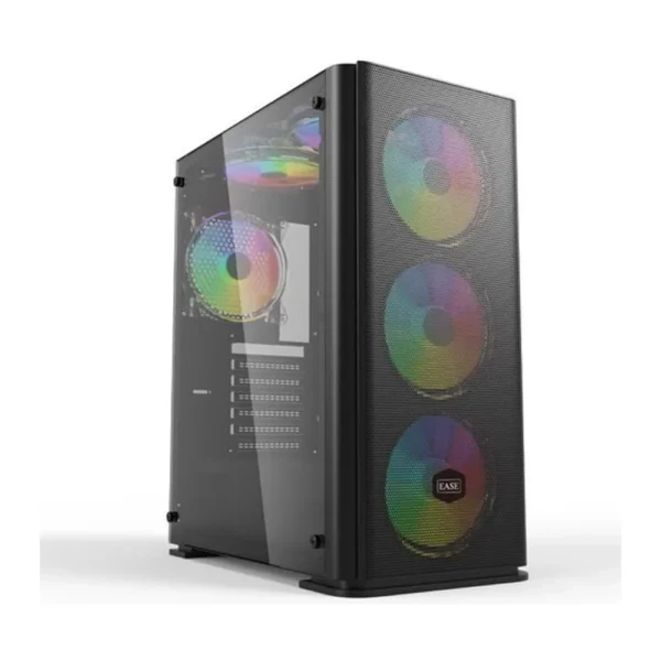 EASE EC144B Tempered Glass E-ATX Gaming Case with 4x 140mm RGB Fans