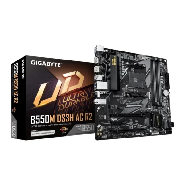 Gigabyte B550M DS3H AC R2 DDR4 AMD AM4 microATX Motherboard