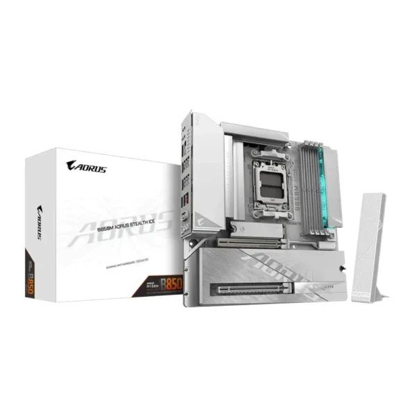 Gigabyte B850M AORUS Stealth Ice DDR5 AMD AM5 microATX Motherboard