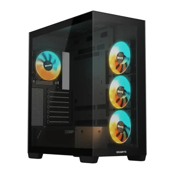 Gigabyte C500 Panoramic Stealth Mid Tower Case, Black