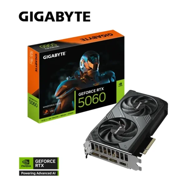 Gigabyte GeForce RTX 5060 Windforce OC 8GB GDDR7 Cooling Gaming Graphics Card