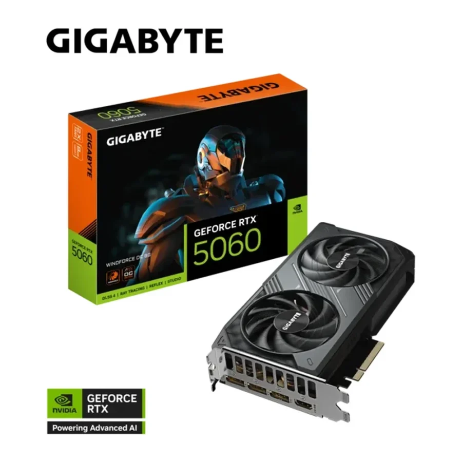 Gigabyte GeForce RTX 5060 Windforce OC 8GB GDDR7 Cooling Gaming Graphics Card