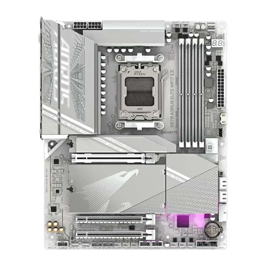 Gigabyte X870 AORUS Elite WiFi7 ICE DDR5 AMD AM5 ATX Motherboard
