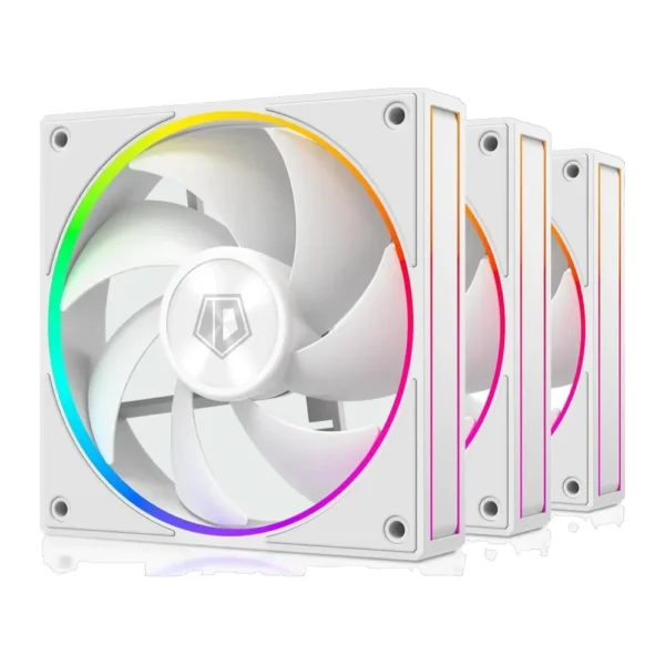 ID-Cooling AF-127-ARGB-W TRIO 120mm ARGB Case Fan 3-Pack White