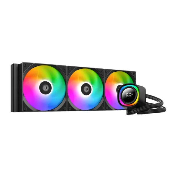 ID-COOLING FX360 TD 360mm ARGB Temperature Display AIO Liquid CPU Cooler Black/White