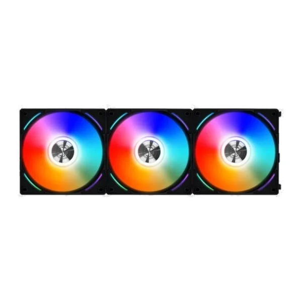 Lian Li UNI Fan AL120 120mm ARGB PWM Fan 3-Pack with Controller – Black