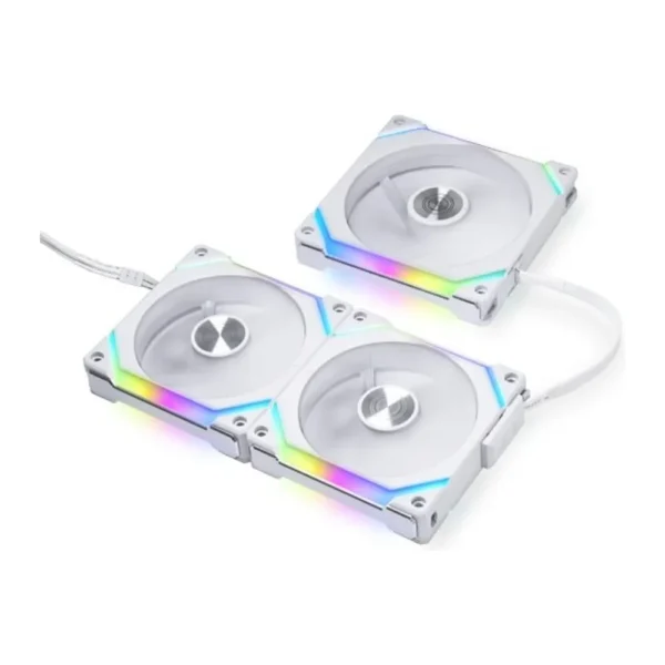 Lian Li UNI FAN SL120 V2 White ARGB 120mm Fan 3-Pack with Controller