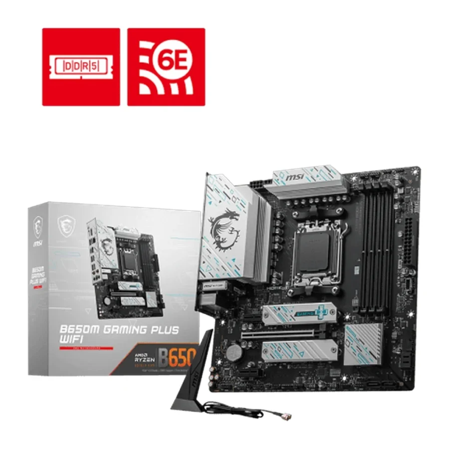 MSI B650M Gaming Plus WiFi AMD AM5 DDR5 Micro-ATX Motherboard