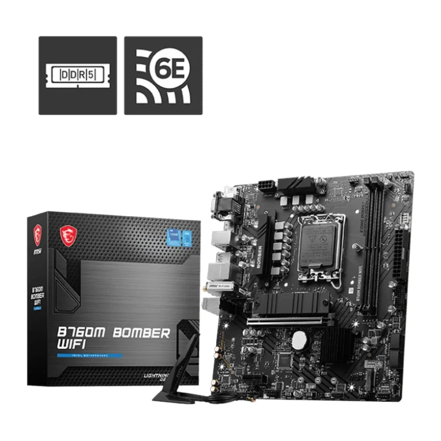 MSI B760M Bomber WiFi DDR5 Intel LGA1700 microATX Motherboard