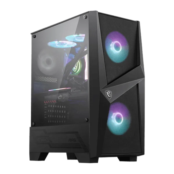 MSI MAG Forge 100R ARGB ATX Mid-Tower Gaming Case – Black