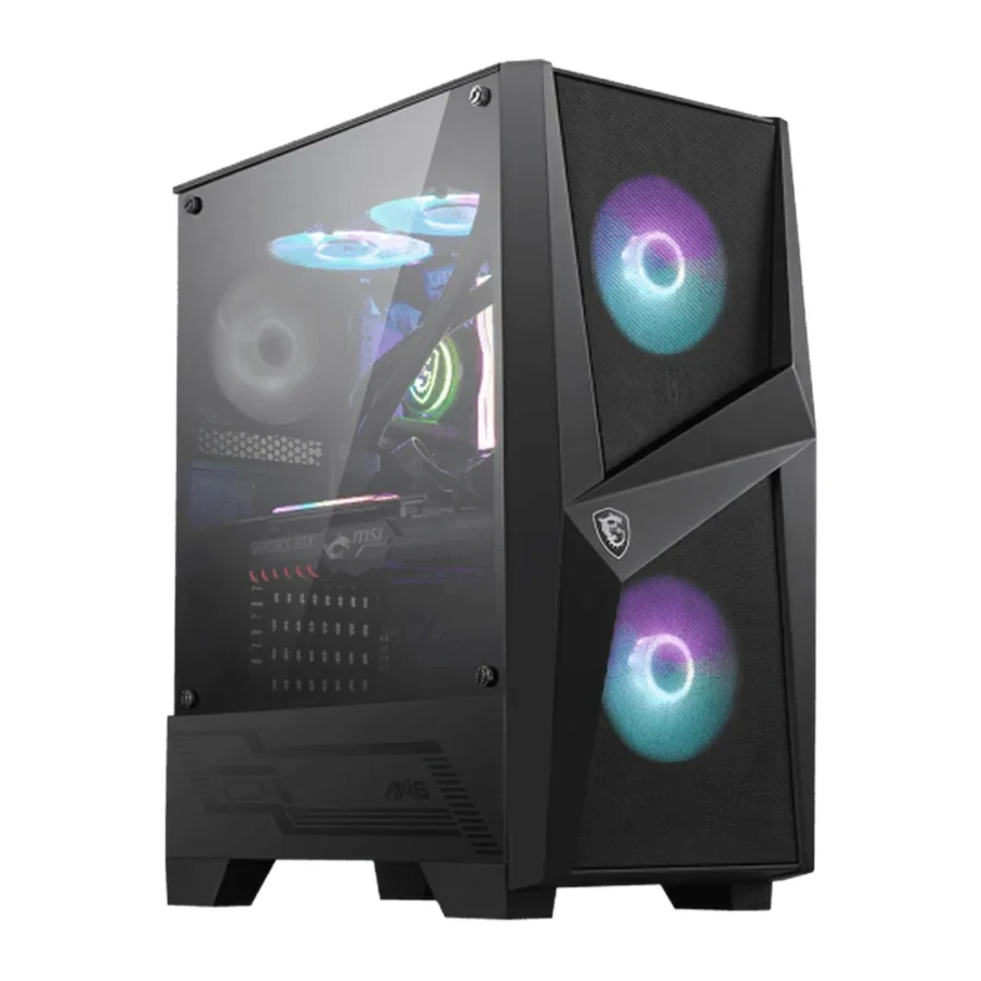 MSI MAG Forge 100R ARGB ATX Mid-Tower Gaming Case – Black