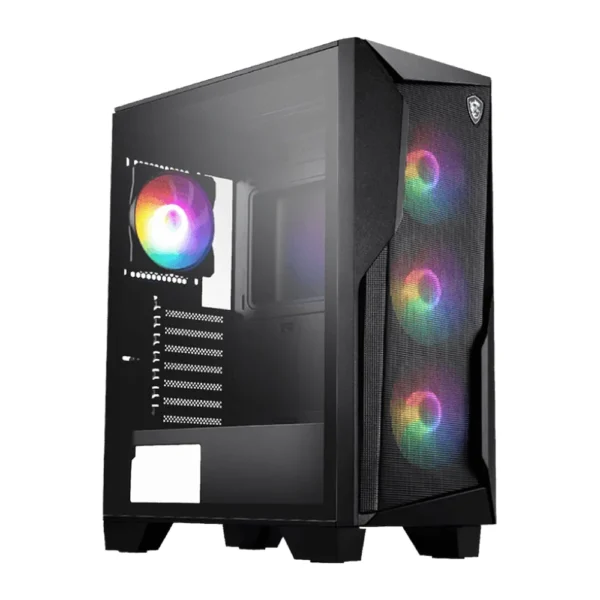 MSI MAG Forge 130A Airflow ATX Mid-Tower Gaming Case Black with 4 Fans