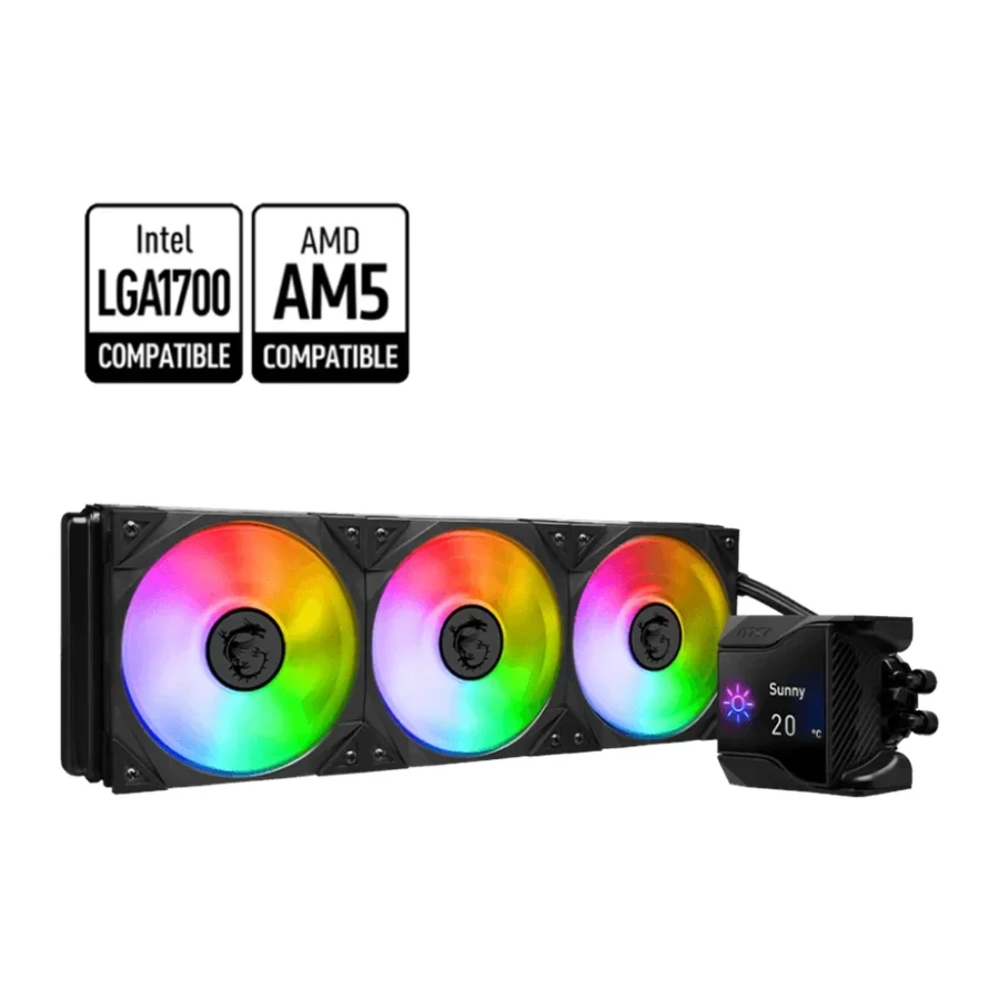MSI MPG CoreLiquid D360 360mm ARGB AIO Liquid CPU Cooler Black
