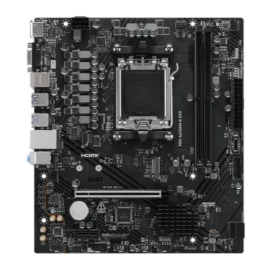 MSI PRO A620AM-B EVO DDR5 AMD AM5 microATX Motherboard