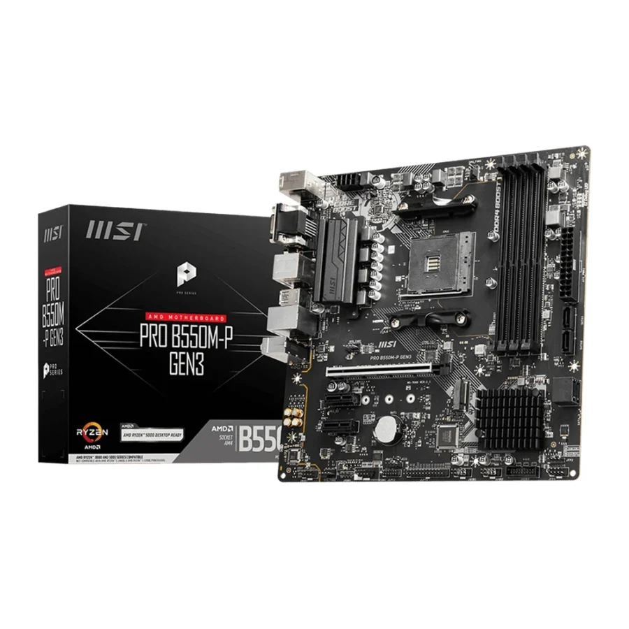 MSI PRO B550M-P GEN3 DDR4 AMD AM4 microATX Motherboard (Used)