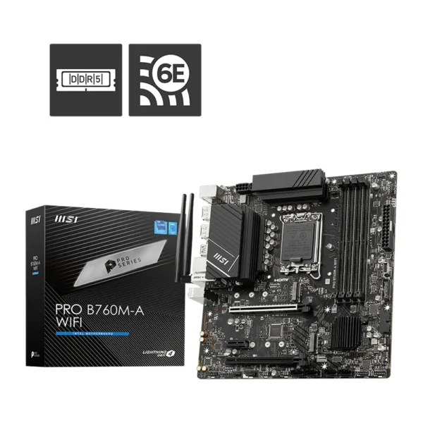 MSI PRO B760M-A WiFi DDR5 Intel LGA1700 microATX Motherboard (Used)