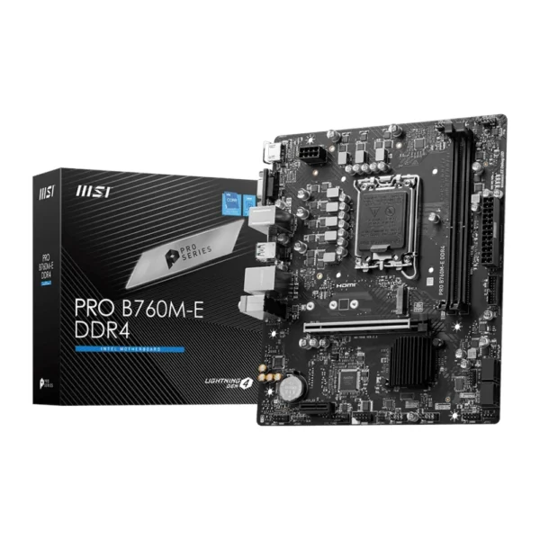 MSI PRO B760M-E DDR4 Intel LGA1700 microATX Motherboard