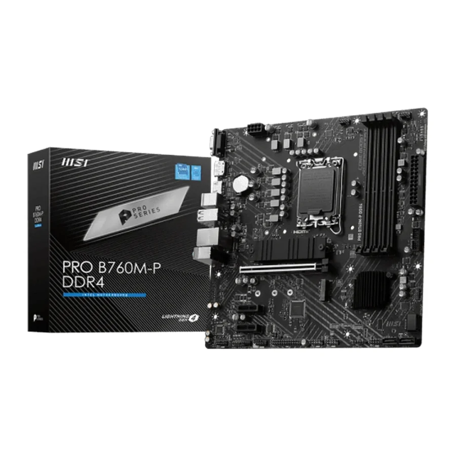 MSI Pro B760M-P LGA1700 DDR4 microATX Motherboard