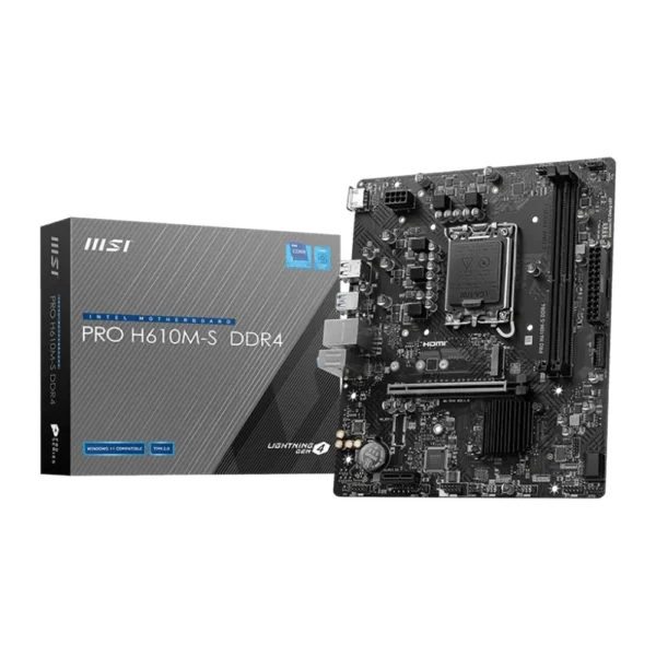 MSI PRO H610M-S DDR4 Intel LGA1700 microATX Motherboard