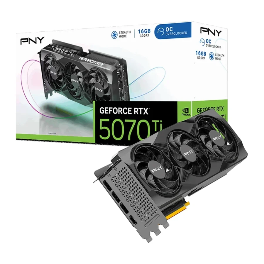 PNY GeForce RTX 5070 Ti Triple Fan OC 16GB Graphics Card