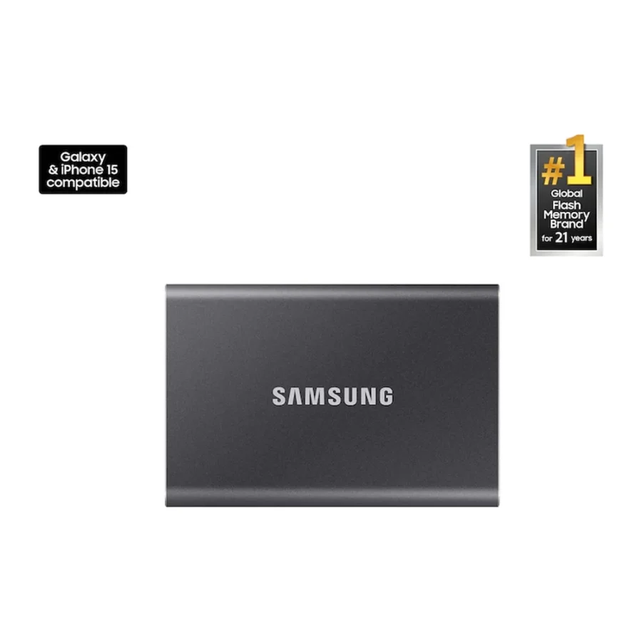 Samsung T7 1TB-4TB USB 3.2 Gen 2 Portable SSD (Gray/Blue)