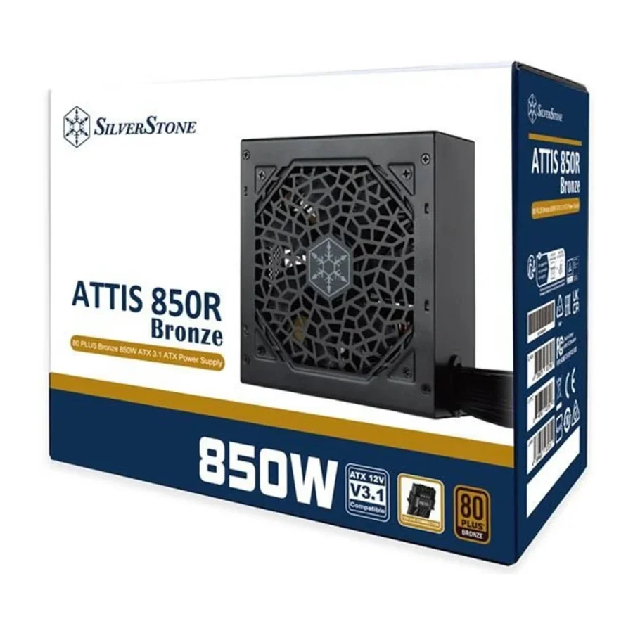 SilverStone Attis 850R 850W 80 PLUS Bronze ATX 3.1 Power Supply