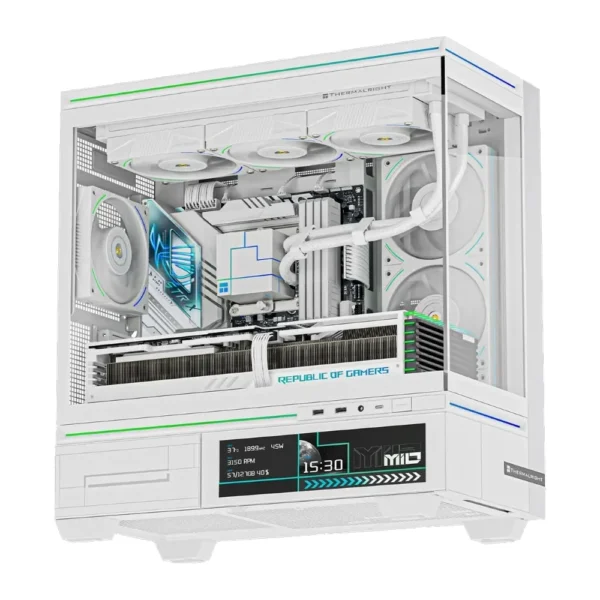 Thermalright TL-M10W Vision LCD Micro-ATX Case, White