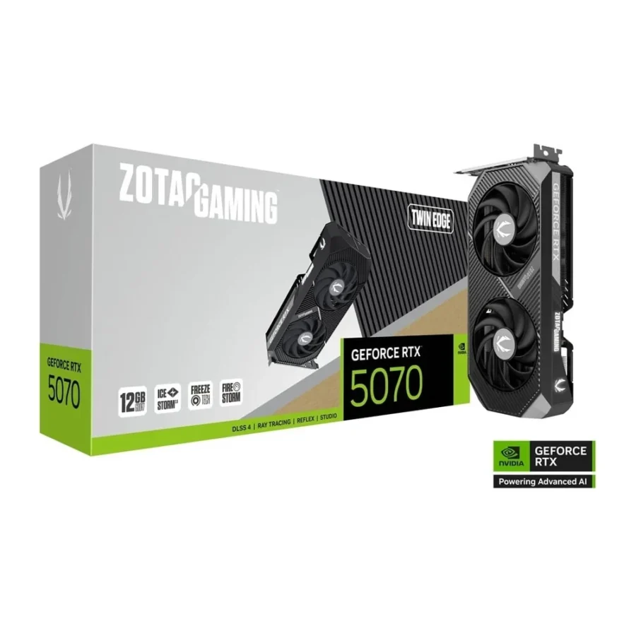 ZOTAC Gaming GeForce RTX 5070 Twin Edge 12GB GDDR7 Graphics Card