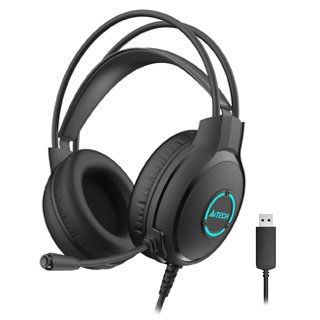 A4Tech FH300U Fstyler Neon Illuminate USB Stereo Headset - Black