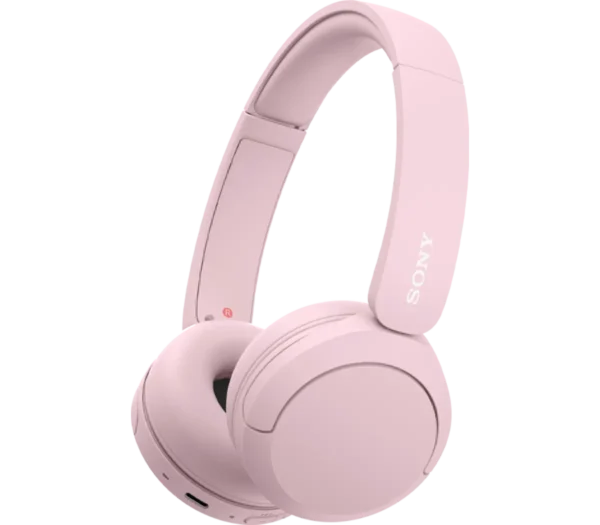 Sony WH-CH520 Wireless On-Ear Bluetooth Headphones with Microphone, Up to 50-Hour Battery Life, Multipoint Connection, USB Type-C Quick Charging, Pink