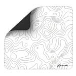 ATTACK SHARK CM02 Medium Gaming Mouse Pad, 450x400x4mm, Non-Slip Rubber Base, Waterproof Rainbow Film Coating, Precision-Stitched 360-Degree Locked Edge, White Contour