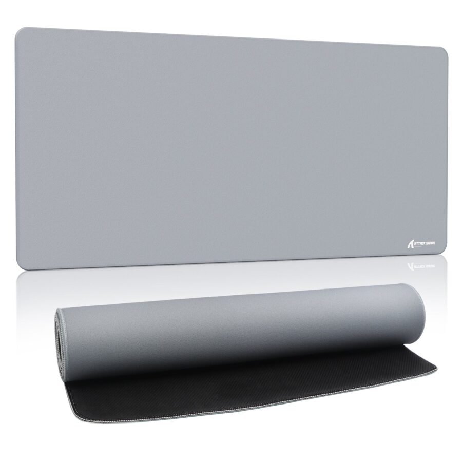 ATTACK SHARK CM02PRO eSport Gaming Mousepad, 900x400mm, 4mm, Heavy Textured Non-Woven Surface, Non-Slip Natural Rubber Base, Grey