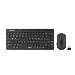 A4Tech FG2200 Air2 Wireless Combo Desktop, 2.4GHz, 1000DPI, Compact Design, Anti-Slippery Design, Black