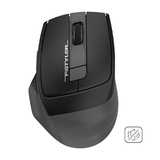 A4Tech FG35CS Plus Wireless Mouse, 3200 DPI 5-Level Adjustable, 7 Buttons, 10-15m Range, Grey