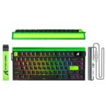 ATTACK SHARK R85 HE Rapid Trigger Keyboard, 75% Wired 8000Hz, Magnetic Switch, Moonlight Night