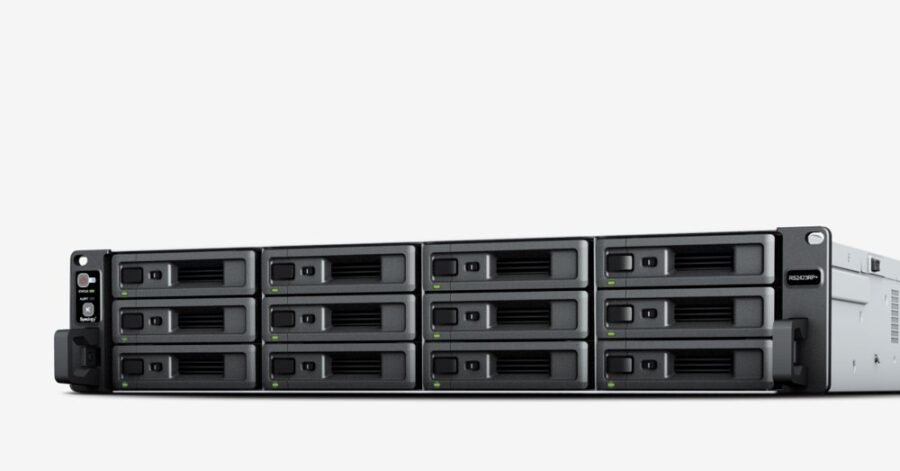 Synology RackStation RS2423+ NAS Server, Ryzen V1780B 3.35GHz, 32GB DDR4 ECC, 48TB 12x4TB SATA 3.5in HDD, 10GbE LAN
