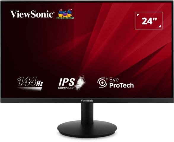 ViewSonic VA24G1-H 24" Full HD 144Hz Monitor, IPS, 1ms, Variable Refresh Rate, Eye ProTech+, HDMI VGA
